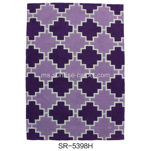 Karpet permaidani Tufted tangan akrilik